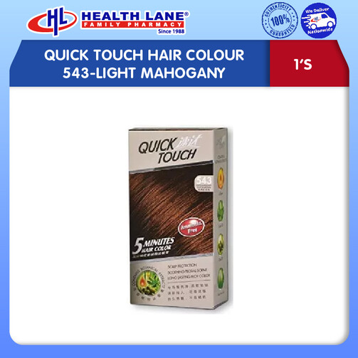 QUICK TOUCH RAMBUT COLOUR 543-LIGHT MAHOGANY